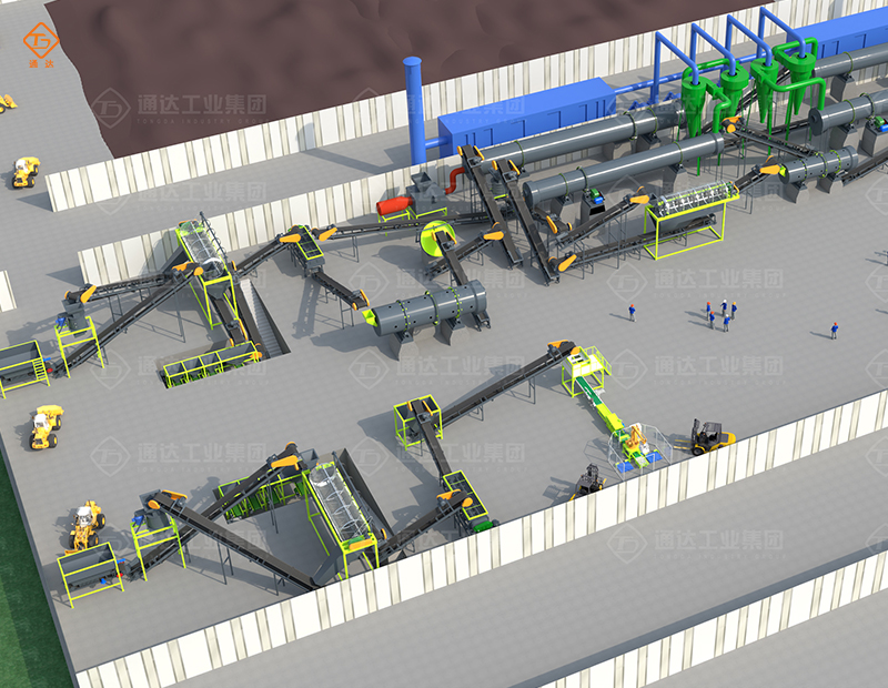 轉股造粒有機肥生產線